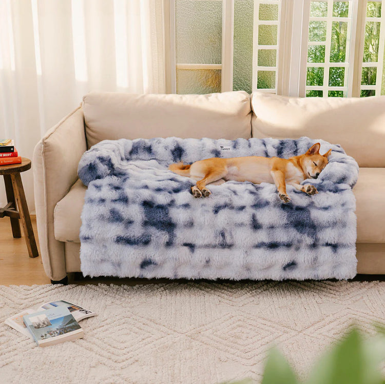"Orthopedic Plush Pet Sofa – Removable & Washable Kennel Bed for Dogs & Cats, Soft & Comfortable with Raised Edges for Head and Neck Support, Available in Multiple Sizes & Colors."