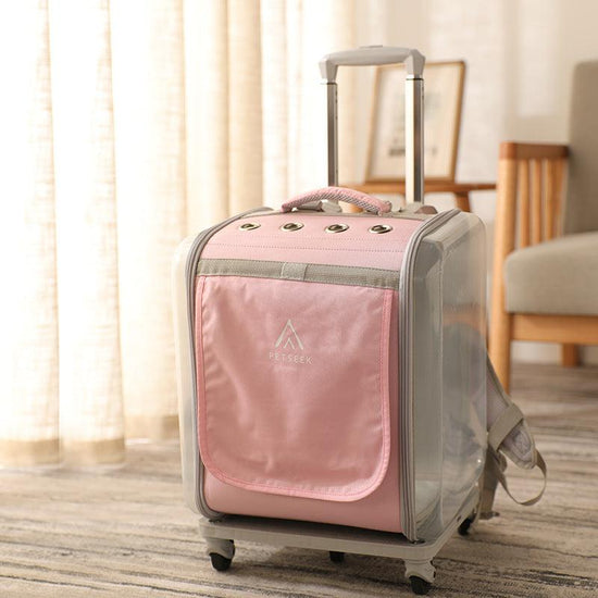 Cat bag trolley case, a portable and breathable pet backpack, designed for comfortable travel with your feline friend