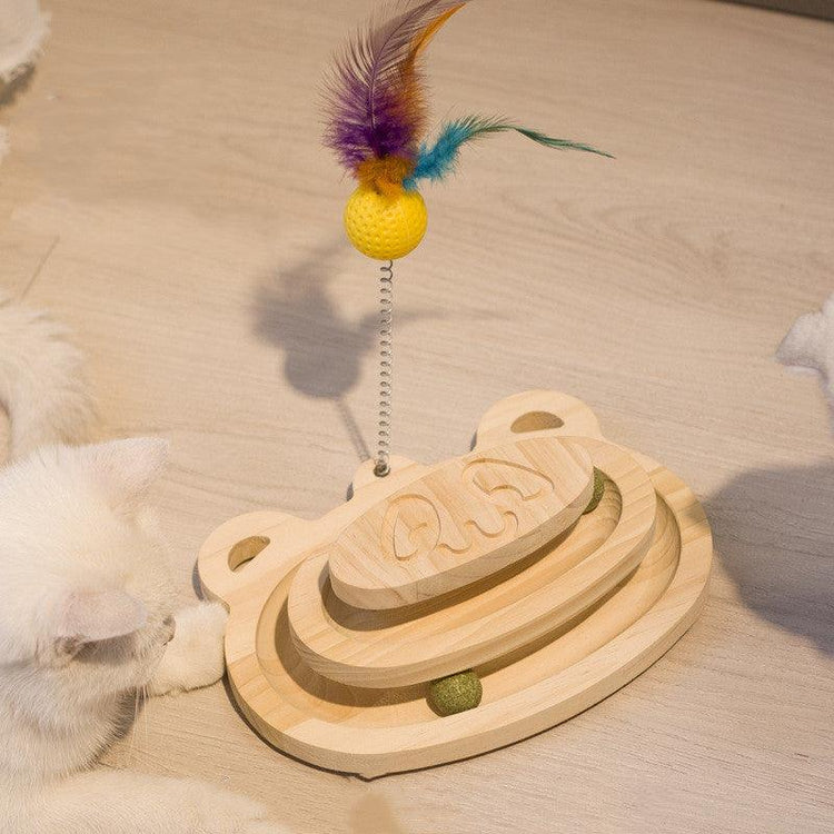 Cat scratcher interactive maze ball toy, providing fun and stylish entertainment for cats