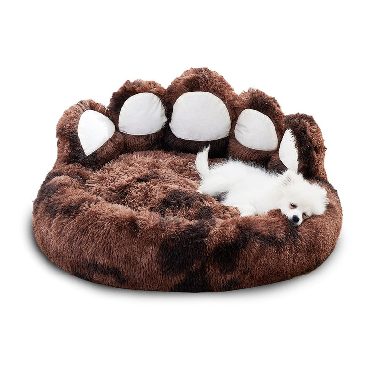 Cute bear paw shape dog bed, providing a cozy and adorable resting spot for your furry friend