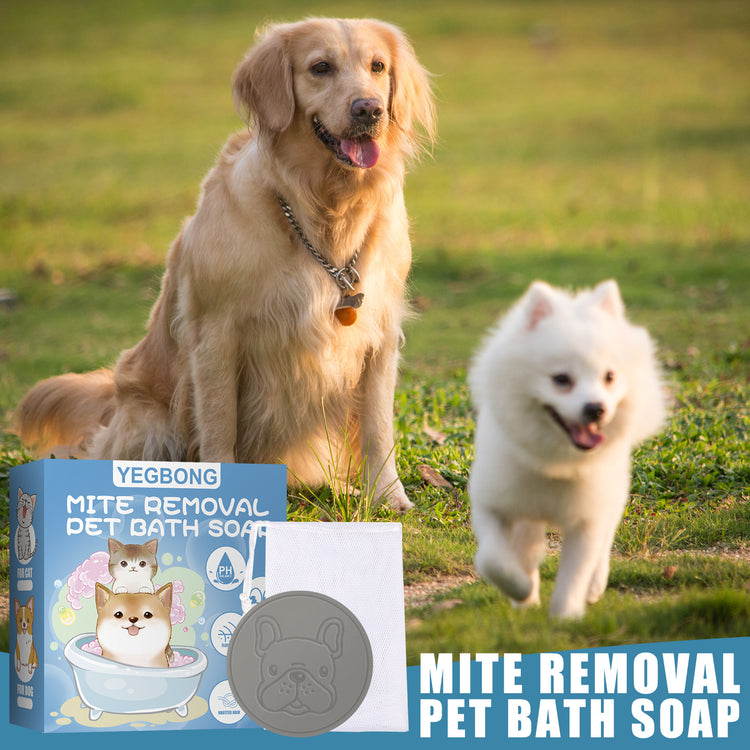High-quality cute pet anti-mite bath soap for effective cleansing and mite control, keeping your pet&