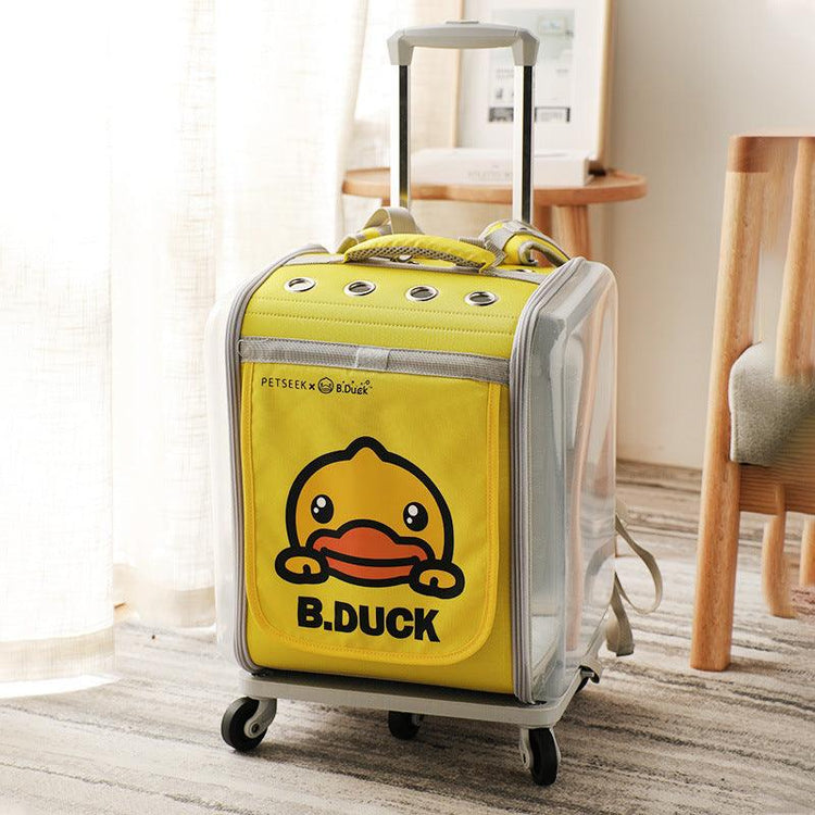 Cat bag trolley case, a portable and breathable pet backpack, designed for comfortable travel with your feline friend