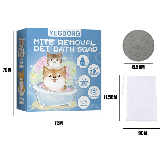 High-quality pet anti-mite bath soap for effective cleansing and mite control, keeping your pet&