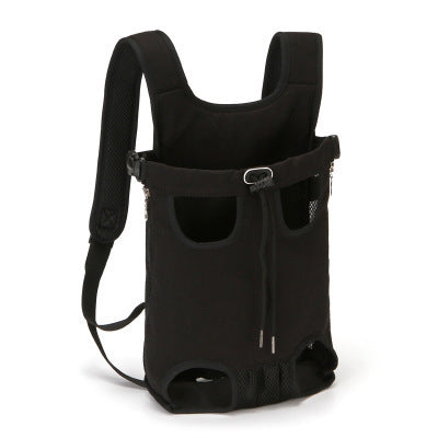 Portable pet canvas chest bag designed for comfort and secure carrying during travel and outdoor adventures