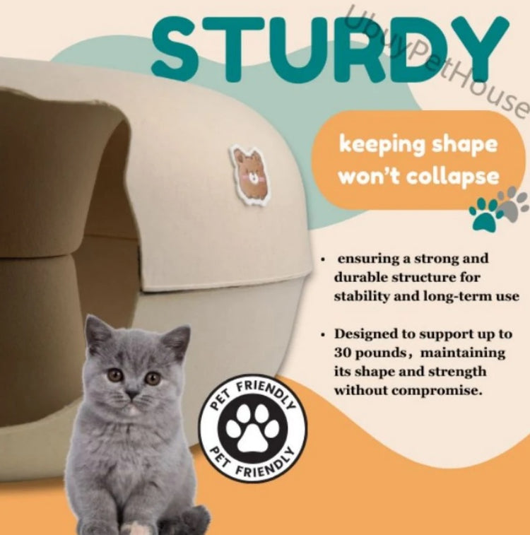 Stable New cat tunnel bed featuring a peekaboo cat cave and donut tunnel design, perfect for indoor cats to play and relax