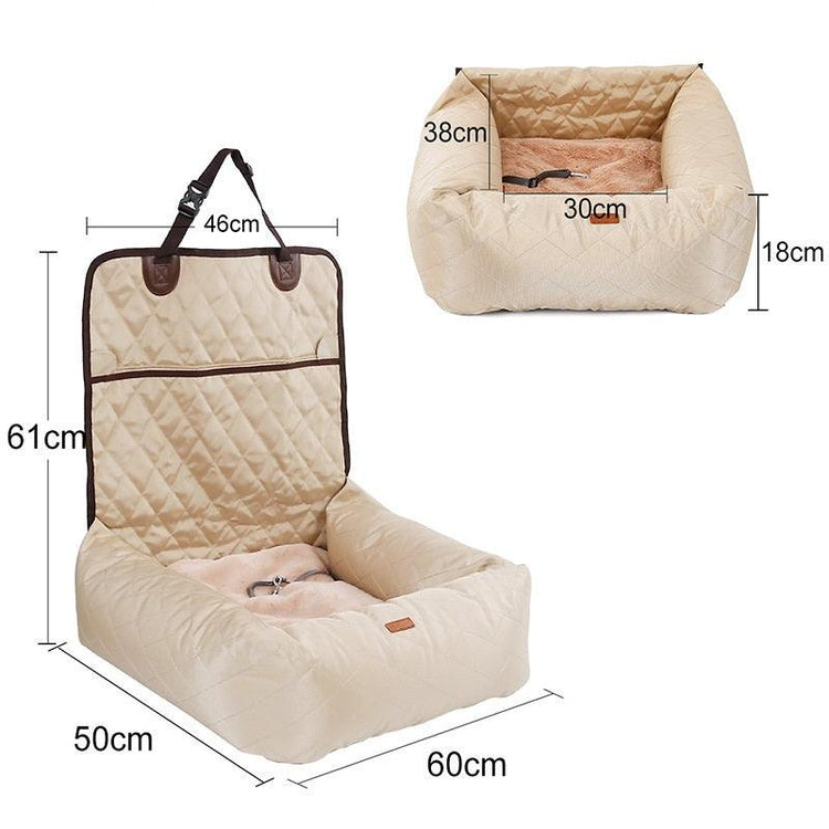 2-in-1 dog carrier and car seat pad, a thickened multi-purpose pet bed and car mattress for dogs, offering comfort and convenience