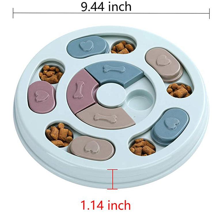 Interactive puzzle feeding bowl for dogs – promotes slow eating and mental stimulation while preventing choking