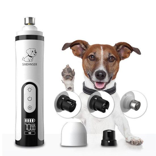 High-power electric rechargeable pet nail grinder for safe and easy grooming