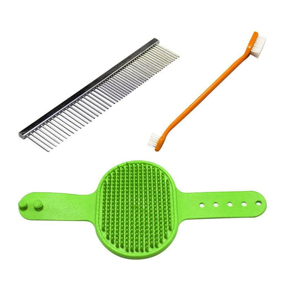 Pet grooming tools set – complete grooming kit for dogs and cats, including brushes, combs, and nail clippers for maintaining a healthy coat