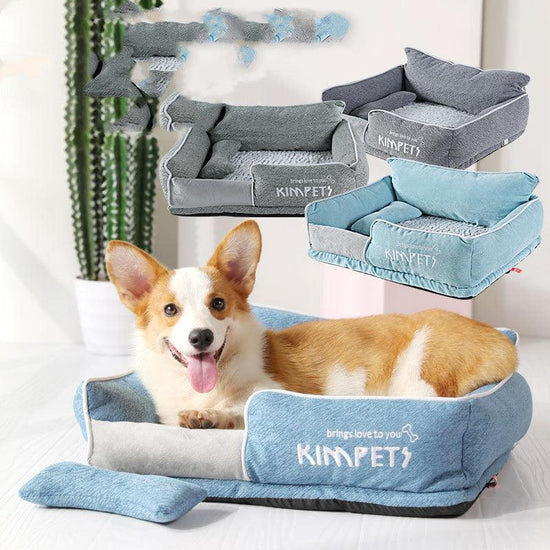 Memory foam dog bed and cat litter, providing ultimate comfort and support for pets of all sizes